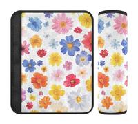 Peru Cantuta Beauty Flowers, confezione da 2 cuscinetti per cintura di sicurezza per fermare il taglio del collo, copertura per cintura di sicurezza per adulti, per la maggior parte delle auto, zaini