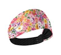 Perù Cantuta Bellezza Fiori Estivi Antiscivolo Yoga Fasce elastiche per la testa per le donne per il trucco Palestra Calcio Basket Colorato Duchshund Cane Stelle