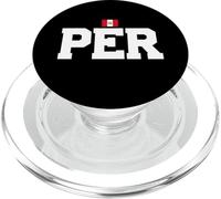 Peru Country Code with Flag Trendy College Font PopSockets PopGrip per MagSafe