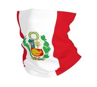 Peru Flag Uomo Donna Copricollo Traspirante Sciarpa Tubolare Protezione Solare Bandana per Escursionismo Estivo Trekking Running