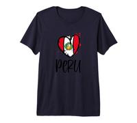 Peru Heart Art Flag Cool South America Spanish Peruvian Gift Maglietta Premium