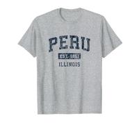 Perù Illinois IL Vintage Atletico Sport Design Maglietta