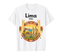 Perù Lima Travel Art Llama Ande Souvenir Maglietta