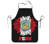Peru Peruvian Flag Unisex Grembiuli da Barbecue Professionale Grembiuli da Chef Lavabile in Lavatrice Grembiule da Cucina per BBQ Caffetteria Parrucchiere