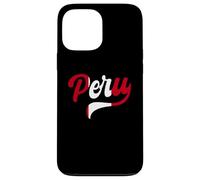 Perù Retro Typeset Design Love Bandiera Peruviana Colori Logo Custodia per iPhone 13 Pro Max