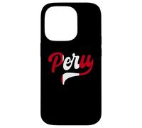 Perù Retro Typeset Design Love Bandiera Peruviana Colori Logo Custodia per iPhone 14 Pro
