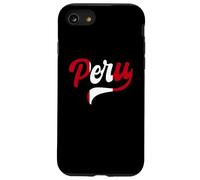 Perù Retro Typeset Design Love Bandiera Peruviana Colori Logo Custodia per iPhone SE (2020) / 7/8