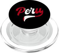 Perù Retro Typeset Design Love Bandiera Peruviana Colori Logo PopSockets PopGrip per MagSafe