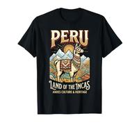 Perù Terra degli Incas Ande Cultura & Heritage Llama Maglietta