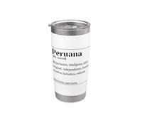 Peruana Mujer Funny Peruvian Women Definition Latin Bicchiere termico in acciaio inox doppia parete