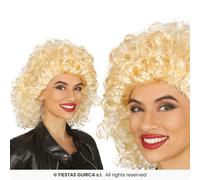 Perucca Donna Bionda Lunga Riccia Trecce Strette Multi Nylon FG4669