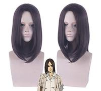 Perücke für Karneval Nachtleben CluI Party Dress Up Perücke Cosplay Perücke Allen Langhaar Attacking Giant Schwarz Braun 40cm Verteilende Anime Perücke