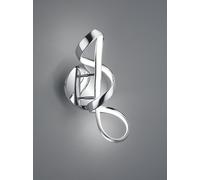 PERUGIA APPLIQUE LED 18W 2400lm, 4000K CROMO CON DIMMERAZIONE AD INTERRUTTORE H.40CM