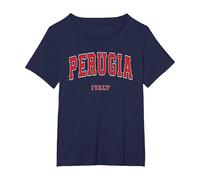 Perugia Italia Città Maglietta, Donna Plus-Size, Navy, 1X
