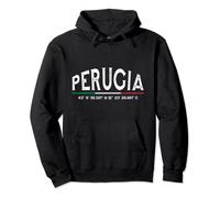 Perugia Italia Coordinate GPS Felpa con Cappuccio