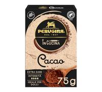PERUGINA Extra Dark Cacao Amaro in Polvere 75g | Cacao dal gusto intenso e aromatico per soufflè, mousse, biscotti e dolci dove il cacao è protagonista. Scatola 75g