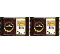 PERUGINA PROFESSIONALE Cioccolato Fondente Extra Luisa, Blocco 1kg (Confezione da 2)