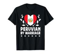 Peruvian by Marriage Peruvian Wife Husband Peru Flag Maglietta