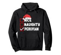 Peruvian Christmas Wear Funny Perù Xmas Cheklist Felpa con Cappuccio