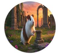 Peruvian Guinea Pig 1000 Pezzis Rotonda Puzzle Per Bambini Animali Per Adulti Educativo Puzzle Arte Idea Regalo Per Lei O Lui 1000pcs (67.5x67.5cm)