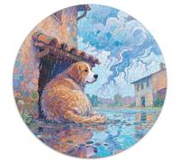 Peruvian Inca Orchid 1000 Pezzi Jigsaw Puzzle Giochi Educativi Creatività Pet Dog Jigsaw Circolare Sfida Colore Per Adulti E Bambini 1000pcs (67.5x67.5cm)