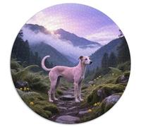 Peruvian Inca Orchid Gioco Di Abilità Rotondo Con Pet Dog, 1000 Pezzi, Adatto A Tutte Le Età 1000pcs (67.5x67.5cm)