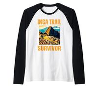 Peruviano Machu Picchu Cusco Perù Inca Trail Survivor Design Maglia con Maniche Raglan