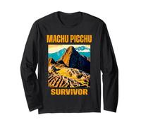 Peruviano Machu Picchu Sopravvissuto Cusco Cuzco Perù Viaggio Design Maglia a Manica