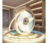 PERVADEO Striscia LED COB 24V Autoadesiva, 10M Strip LED Flessibile Bianco Naturale 4000K 320LEDs/M Strisce LED Adesiva Tagliabile Per Casa Camera Cucina(Senza Alimentatore)