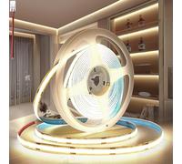 PERVADEO Striscia LED COB 24V Autoadesiva, 5M Strip LED Flessibile Bianco Naturale 4000K 320LEDs/M Strisce LED Adesiva Tagliabile Per Casa Camera Cucina(Senza Alimentatore)