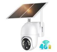 PESAIR 4G LTE Telecamera con SIM Scheda Esterno, 2K Videocamera Sorveglianza Visione 360° Senza Fili con Pannello Solare, Rilevamento PIR e Audio Bidirezionale, Visione Notturna a Colori, IP66