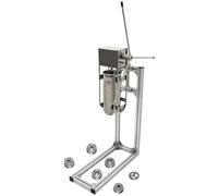 Pesante 3L 5L 7L verticale manuale Churro Maker, spagnolo Doughnut Maker, in acciaio inox latino riempimento ciambella di frutta, con 6 ugelli e L-Shaped Working Stand,3L