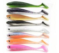 Pesca 8 Pezzi/set Immersioni Morbide Esche Da 95mm 5,3g E 70mm 1,8g, Esche In Silicone Artificiale Per Luccio E Persico Reale 95 mm 8 pezzi colori misti,70 mm 8 pezzi colori mistiPolicloruri di vinile