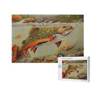 Pesca a mosca alla trota, Puzzle 1000 pezzi Puzzle in legno Giocattolo Gioco per famiglie Decorazione da parete per adulti Adolescenti