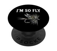 Pesca a mosca Brook Dry Fly Tying Fisherman I'm So Fly PopSockets PopGrip Adesivo