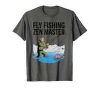 Pesca a Mosca Zen Master Lover Citazione Ossessione Humor Club Seas Maglietta