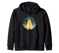 Pesca agganciata da UFO per risate a tema spaziale Felpa con Cappuccio