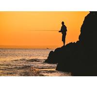 Pesca al tramonto - Set di puzzle in legno da 500 pezzi: gioco di puzzle rilassante fai da te, rompicapo (14 anni+)