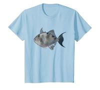 Pesca Balestra | Pesce Balestra Maglietta, Bambini, Celeste, 4 Anni