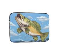 Pesca che salta fuori dall'acqua stampa custodia per laptop portatile borsa per laptop alla moda borsa per laptop durevole valigetta per uomo donna borsa da 17 pollici