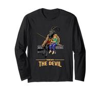 Pesca con Il Diavolo (Funny Satan Graphic) Maglia a Manica