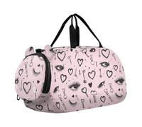 Pesca Cuore Anime Cartoon Eyes Ragazzo Palestra Duffel Bag con Scarpe Scomparto Grande Capacità Sport Palestra Tote Borse per Ragazzi e Ragazze bolsos de para hombre, occhi di cartone animato anime