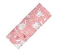 Pesca Cute White Cats Spring stampato yoga mat con borsa spessore 1 mm per esterno antiscivolo, con tappetino da yoga tapete para ejercicio 180,3 x 66 cm