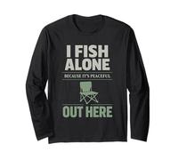 Pesca da Solo Pescatore introverso Tranquillo Pescatore Solitudine Maglia a Manica