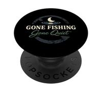Pesca da solo Pescatore introverso Tranquillo Pescatore Solitudine PopSockets PopGrip Adesivo