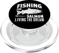 Pesca del salmone Living the Dream Pesca al salmone PopSockets PopGrip per MagSafe