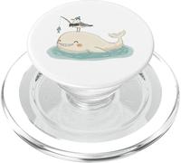 Pesca di gabbiani dalla balena - Umorismo scandinavo PopSockets PopGrip per MagSafe