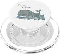Pesca divertente gabbiano sulla balena - Arte dell'Oceano Nordico PopSockets PopGrip per MagSafe