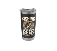 Pesca E Birra Che Altro C'è Retro Bass Bicchiere termico in acciaio inox doppia parete