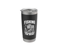 Pesca e birra Ecco perché sono qui Pesca Regali di compleanno Bicchiere termico in acciaio inox doppia parete